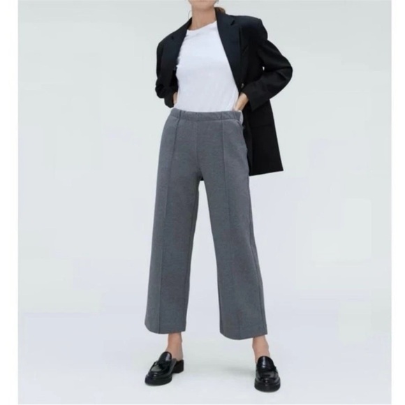 NWT Everlane The Wide Leg Dream Pant Heathered Charcoal Size XXS - Picture 1 of 7